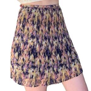 Multicolor Micro Pleated Mini Sz 4 Like New Madewell Skirt by Broadway & Broome